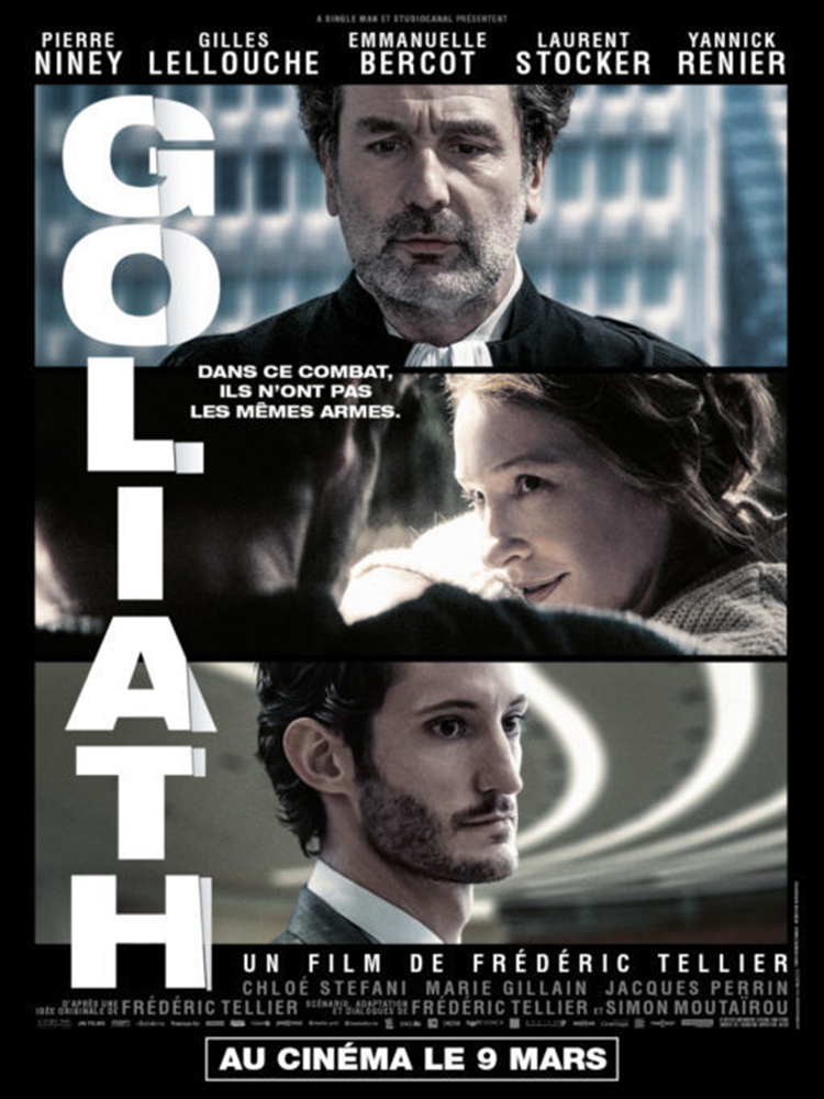 Goliath movie poster showing three main characters